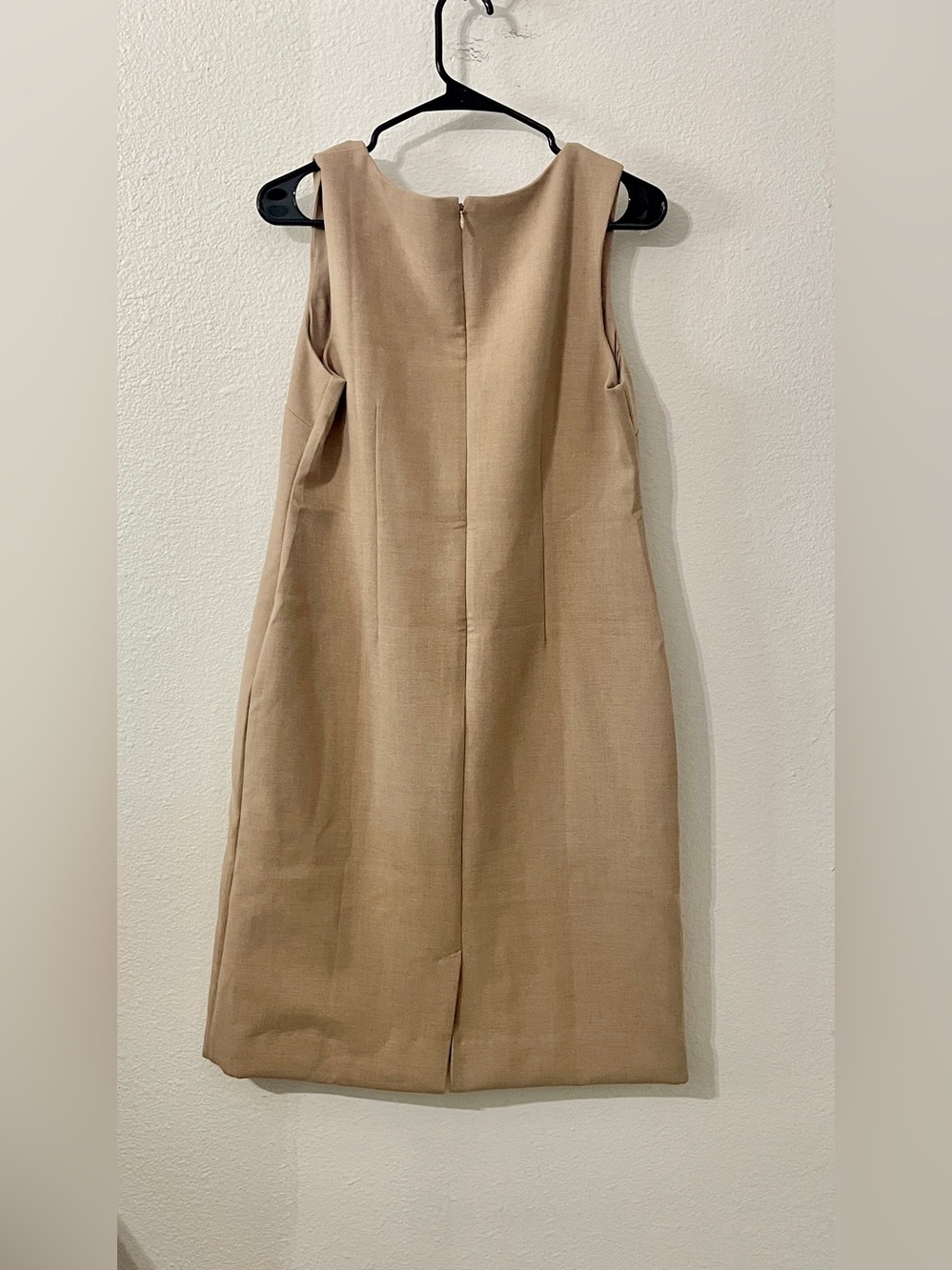 Banana Republic Square Neck Mini Dress | Tan | Size 8 - Picture 3 of 6